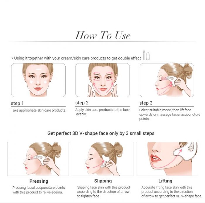 Anti aging Face Lift & Galvanic Vibrating Mini Triangle Facial Massage - Image 5